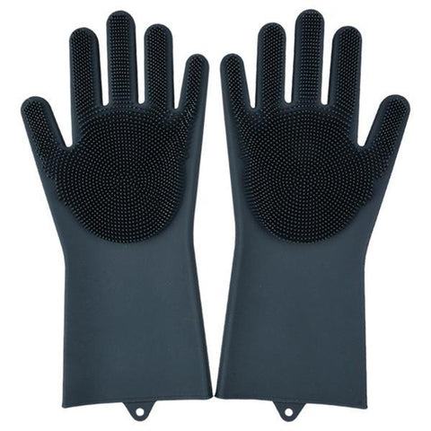 Image of Magic Silicone Rubber Dish Washing Gloves