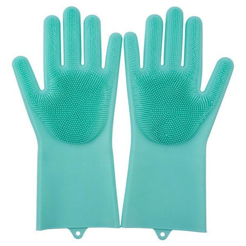 Image of Magic Silicone Rubber Dish Washing Gloves