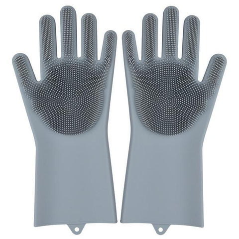 Image of Magic Silicone Rubber Dish Washing Gloves