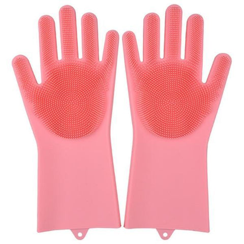 Image of Magic Silicone Rubber Dish Washing Gloves