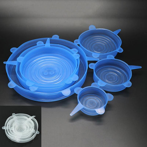 Image of Reusable Food Silicone Stretch 6 Pcs - Home and organisation